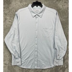 Tommy Bahama Men's The‎ San Lucio Stretch Shirt 3XL Blue Long Sleeve Button Up